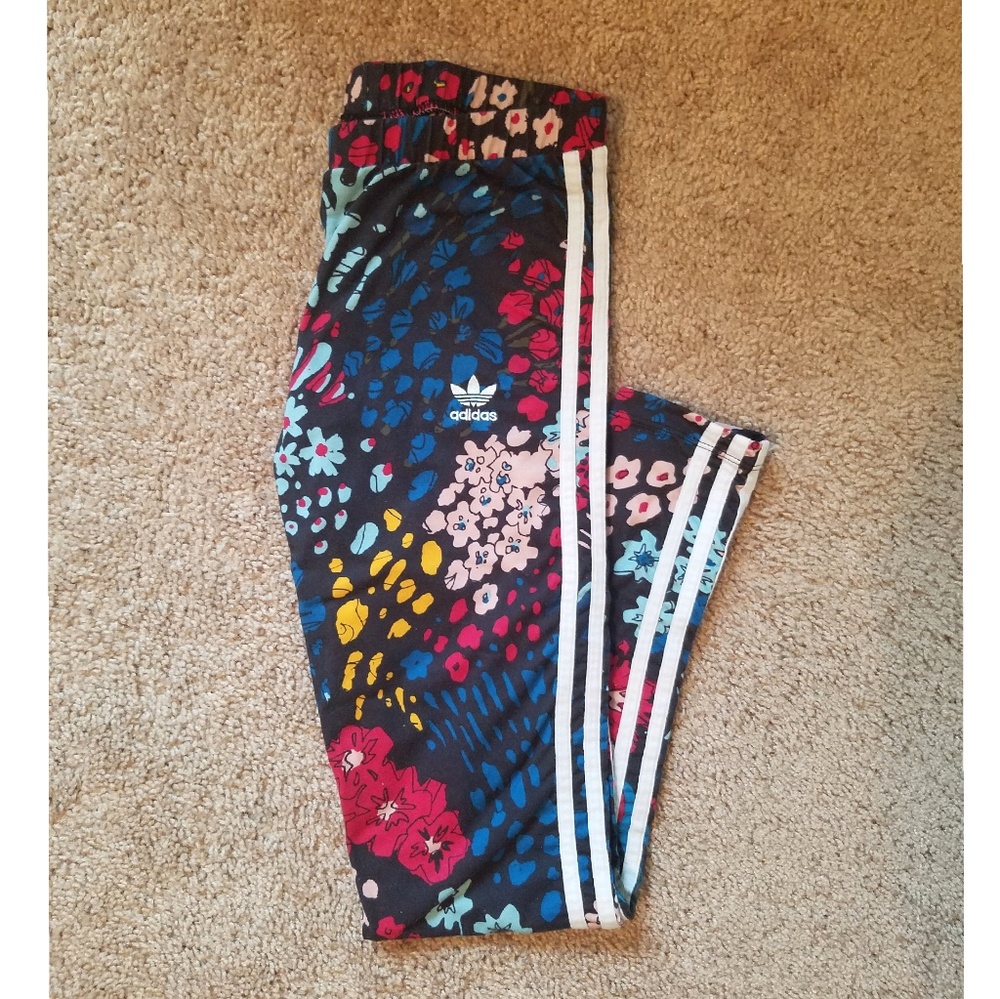 Floral adidas leggings